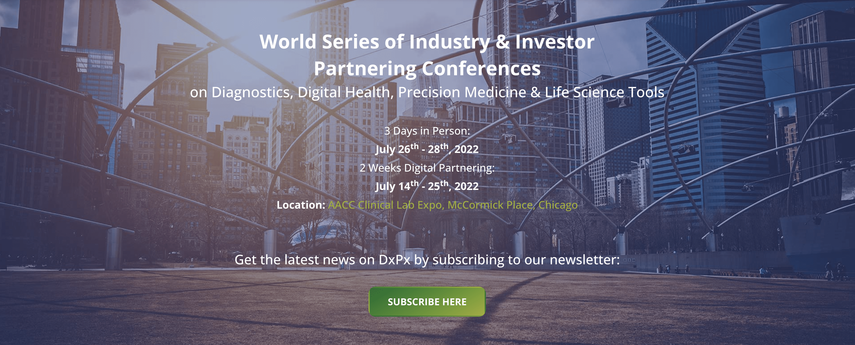 Details for World Series of Industry & Investor Partnering Conferences